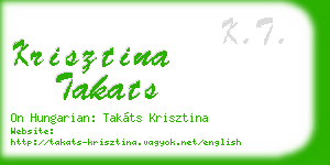 krisztina takats business card