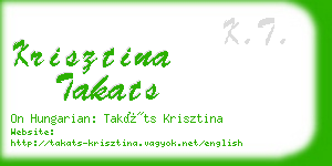 krisztina takats business card